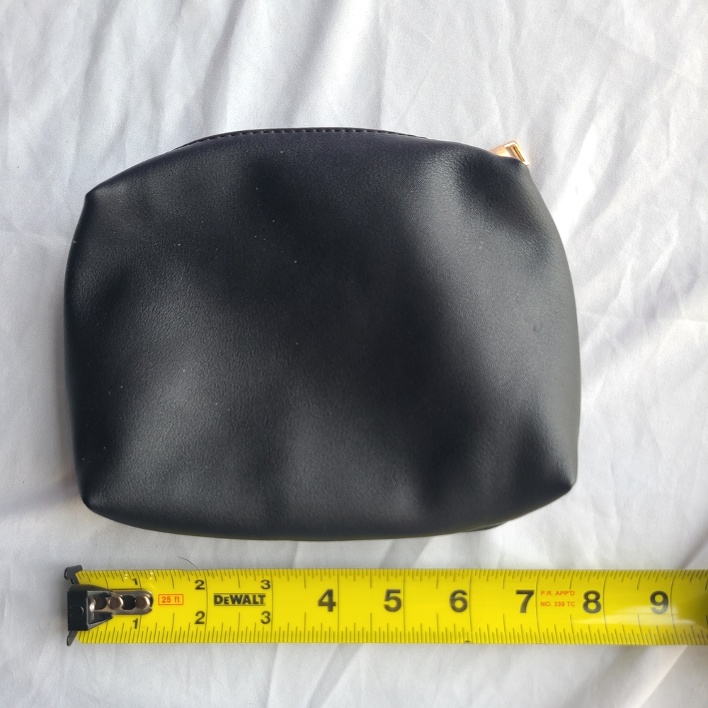 Urban Expressions Black Vegan Leather Pouch Make Up Bag